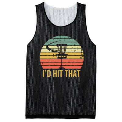 I'd Hit That Funny Disc Golf Vintage Frisbee Disc Sport Mesh Reversible Basketball Jersey Tank