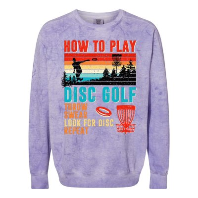 I'd Hit That Funny Disc Golf Vintage Frisbee Disc Sport Colorblast Crewneck Sweatshirt