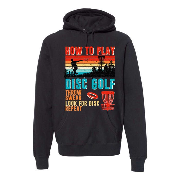 I'd Hit That Funny Disc Golf Vintage Frisbee Disc Sport Premium Hoodie