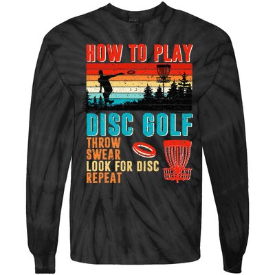 I'd Hit That Funny Disc Golf Vintage Frisbee Disc Sport Tie-Dye Long Sleeve Shirt