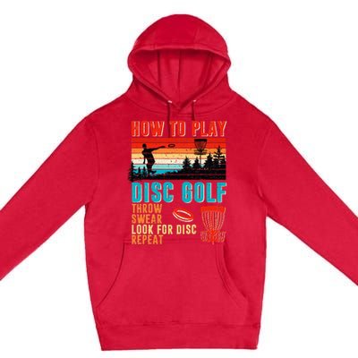 I'd Hit That Funny Disc Golf Vintage Frisbee Disc Sport Premium Pullover Hoodie