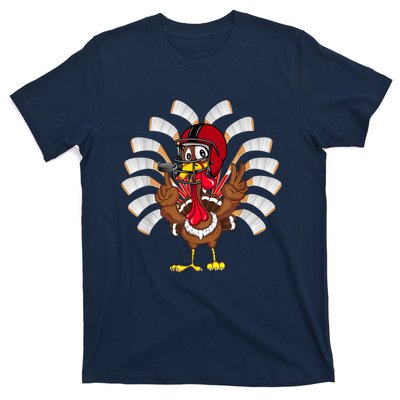 Ice Hockey Thanksgiving Turkey Playing Hockey T-Shirt