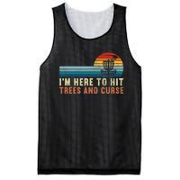 I'm Here To Hit Trees And Curse Disc Golf Gift Funny Mesh Reversible Basketball Jersey Tank