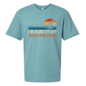 I'm Here To Hit Trees And Curse Disc Golf Gift Funny Sueded Cloud Jersey T-Shirt