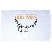 I Have The Last Chapters Of God Wins Distressed Quote Microfiber Hand Towel