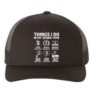 I'm Here To Hit Trees And Curse Disc Golf Frisbee Player Yupoong Adult 5-Panel Trucker Hat