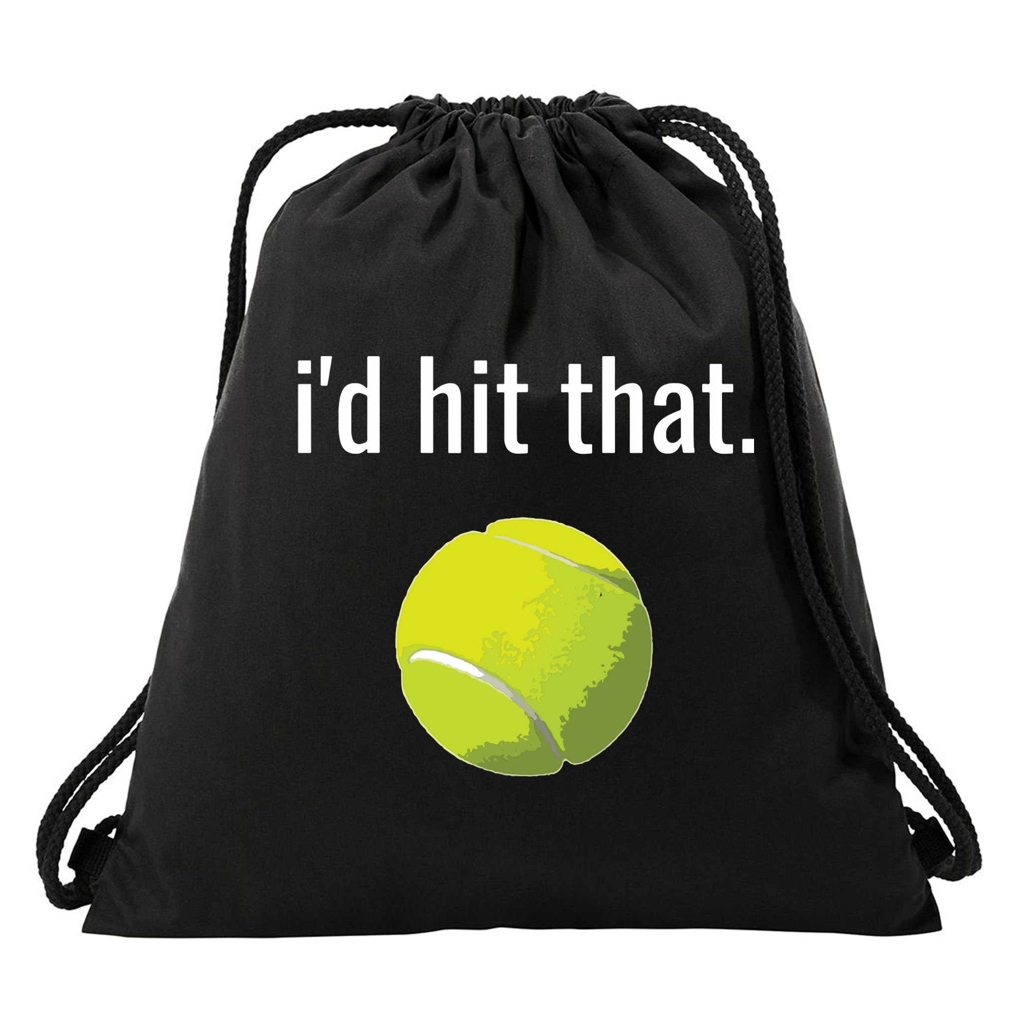 Id Hit That Tennis Shirts Funny Tennis Gift Drawstring Bag