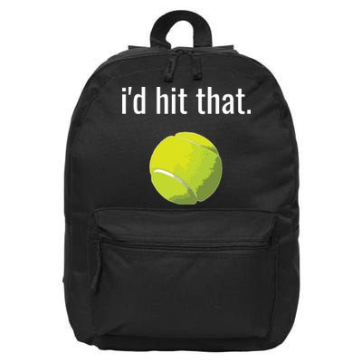 Id Hit That Tennis Shirts Funny Tennis Gift 16 in Basic Backpack