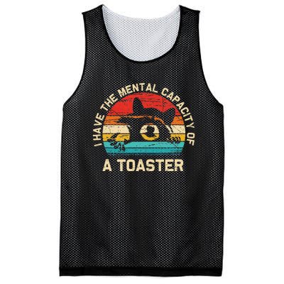 I Have The Mental Capacity Of A Toaster Funny Animal Lover Mesh Reversible Basketball Jersey Tank