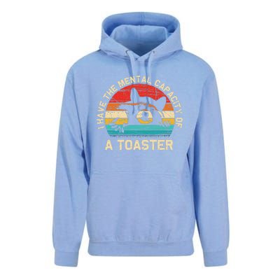 I Have The Mental Capacity Of A Toaster Funny Animal Lover Unisex Surf Hoodie