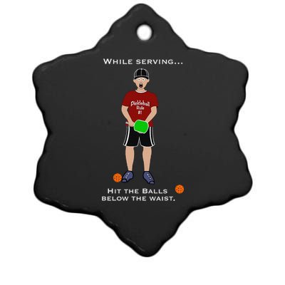 I'd Hit That Pickleball Sports Lover Paddleball Player Ceramic Star Ornament