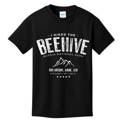 I Hiked The Beehive Trail Acadia National Park Kids T-Shirt