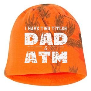 I Have Two Titles Dad & Atm Fathers Day Kati - Camo Knit Beanie