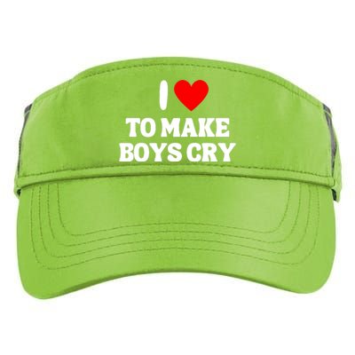 I Heart To Make Boys Cry Funny Red Heart Love Girls Adult Drive Performance Visor