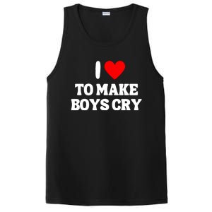 I Heart To Make Boys Cry Funny Red Heart Love Girls PosiCharge Competitor Tank