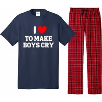 I Heart To Make Boys Cry Funny Red Heart Love Girls Pajama Set