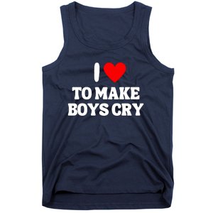 I Heart To Make Boys Cry Funny Red Heart Love Girls Tank Top