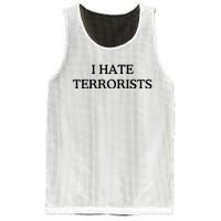 I Hate Terrorists Mesh Reversible Basketball Jersey Tank