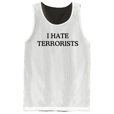 I Hate Terrorists Mesh Reversible Basketball Jersey Tank