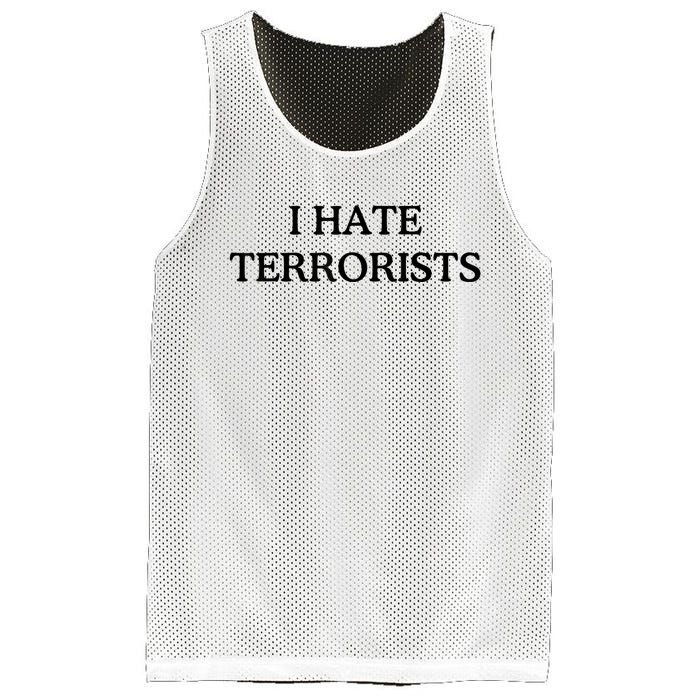 I Hate Terrorists Mesh Reversible Basketball Jersey Tank