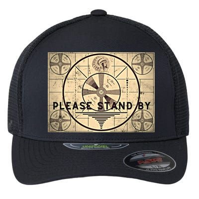 Indian Head TV Test Pattern Old Television Color Bars Flexfit Unipanel Trucker Cap