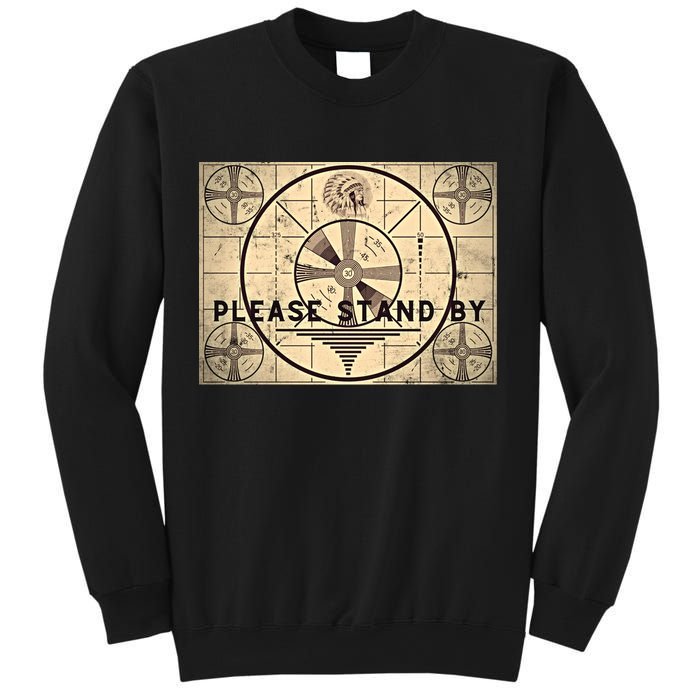 Indian Head TV Test Pattern Old Television Color Bars Sweatshirt