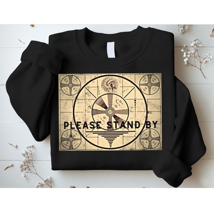 Indian Head TV Test Pattern Old Television Color Bars Sweatshirt