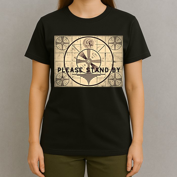 Indian Head TV Test Pattern Old Television Color Bars T-Shirt