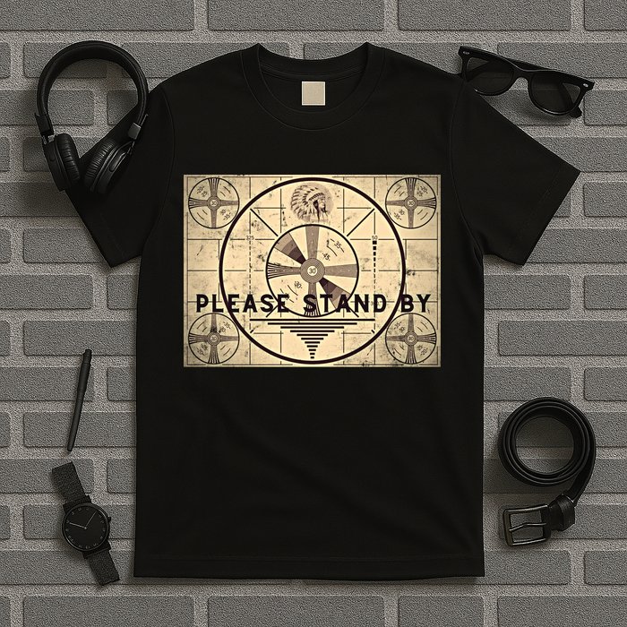Indian Head TV Test Pattern Old Television Color Bars T-Shirt