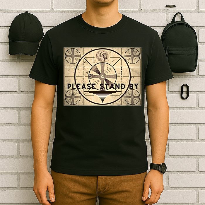 Indian Head TV Test Pattern Old Television Color Bars T-Shirt