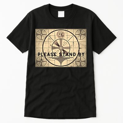 Indian Head TV Test Pattern Old Television Color Bars Tall T-Shirt
