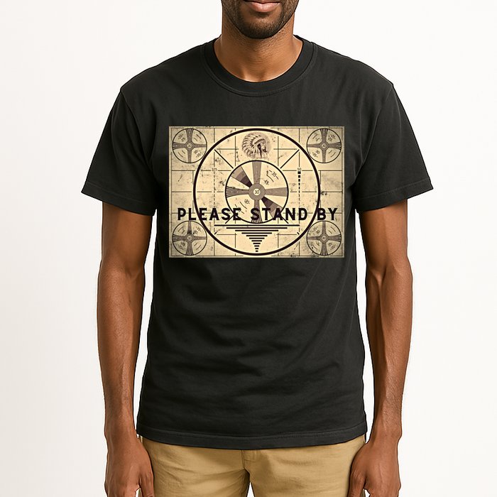 Indian Head TV Test Pattern Old Television Color Bars Tall T-Shirt