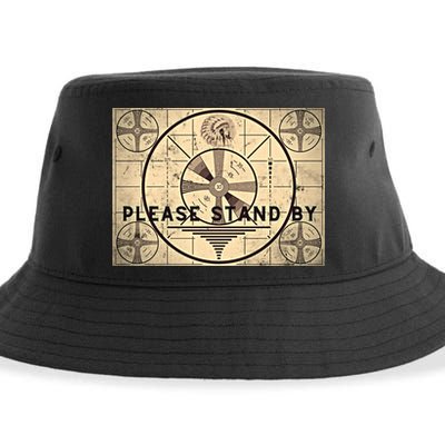Indian Head TV Test Pattern Old Television Color Bars Sustainable Bucket Hat