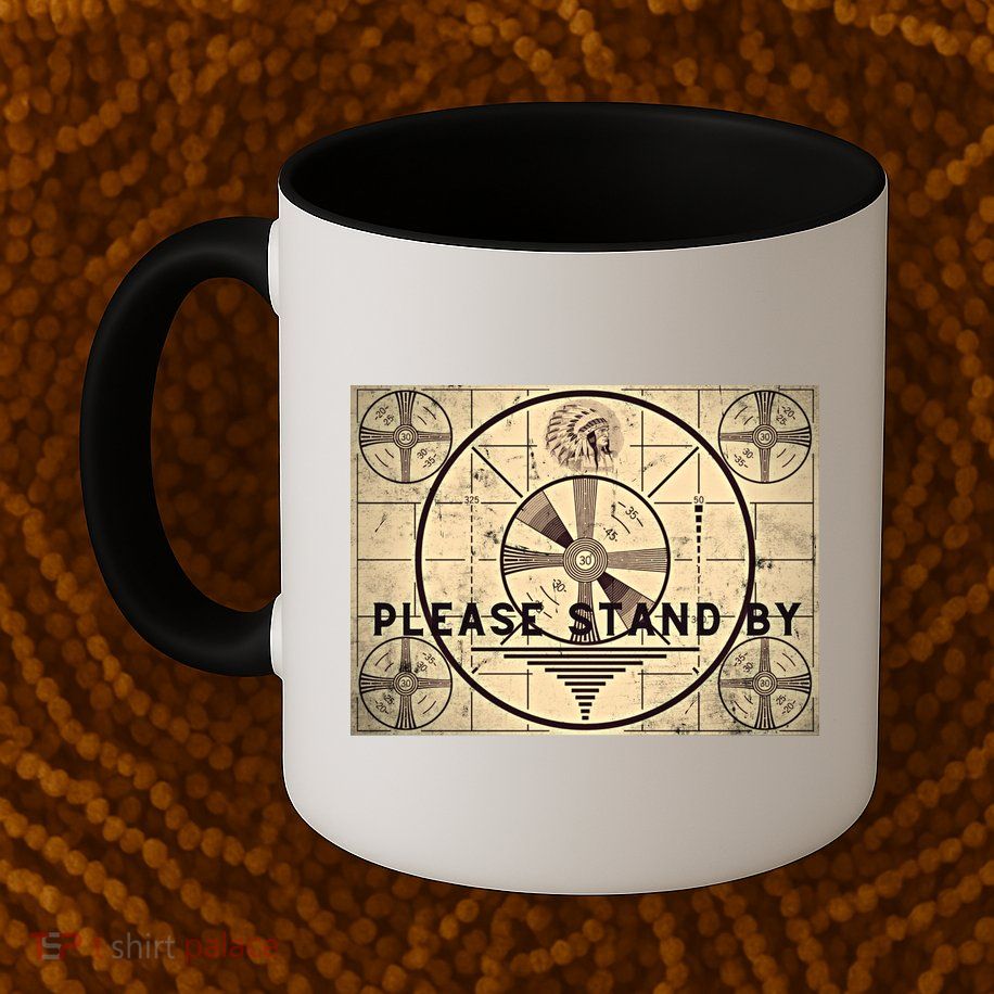 Indian Head TV Test Pattern Old Television Color Bars Mug