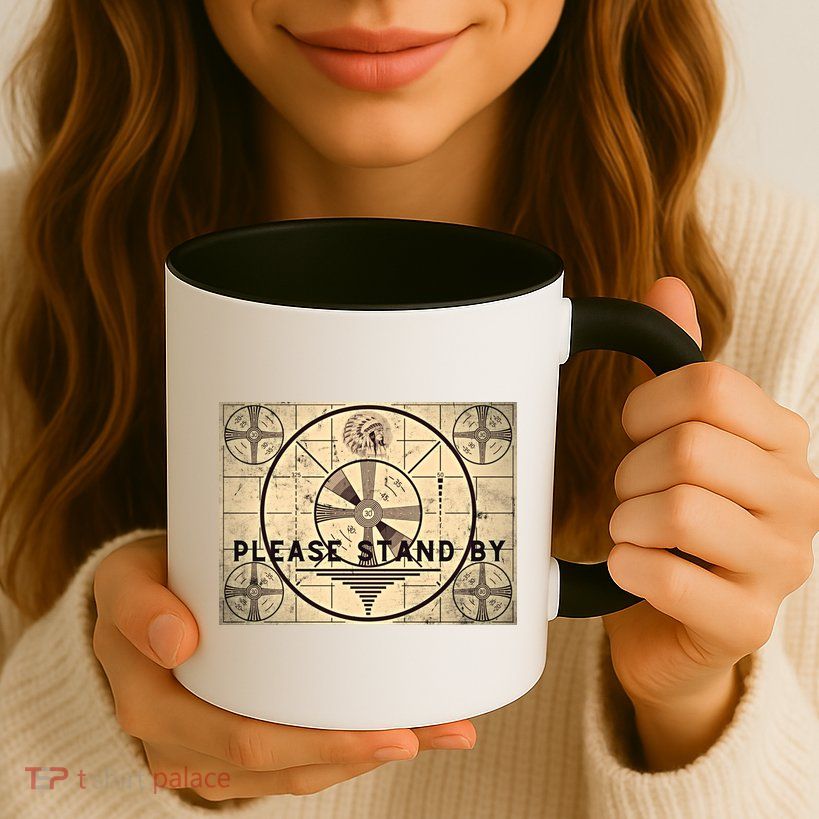 Indian Head TV Test Pattern Old Television Color Bars Mug