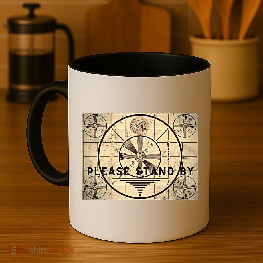 Indian Head TV Test Pattern Old Television Color Bars Mug