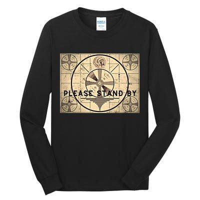 Indian Head TV Test Pattern Old Television Color Bars Tall Long Sleeve T-Shirt