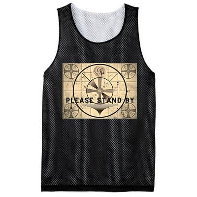 Indian Head TV Test Pattern Old Television Color Bars Mesh Reversible Basketball Jersey Tank