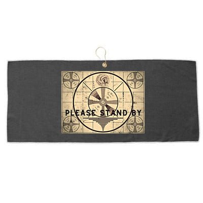 Indian Head TV Test Pattern Old Television Color Bars Large Microfiber Waffle Golf Towel