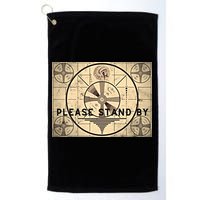 Indian Head TV Test Pattern Old Television Color Bars Golf Towel
