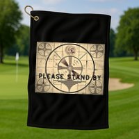 Indian Head TV Test Pattern Old Television Color Bars Golf Towel