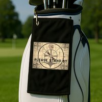 Indian Head TV Test Pattern Old Television Color Bars Golf Towel