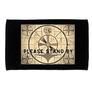 Indian Head TV Test Pattern Old Television Color Bars Microfiber Hand Towel