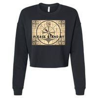 Indian Head TV Test Pattern Old Television Color Bars Cropped Pullover Crew