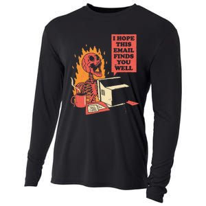 I Hope This Email Finds You Well Funny Skeleton Cooling Performance Long Sleeve Crew