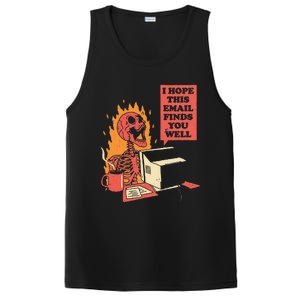 I Hope This Email Finds You Well Funny Skeleton PosiCharge Competitor Tank