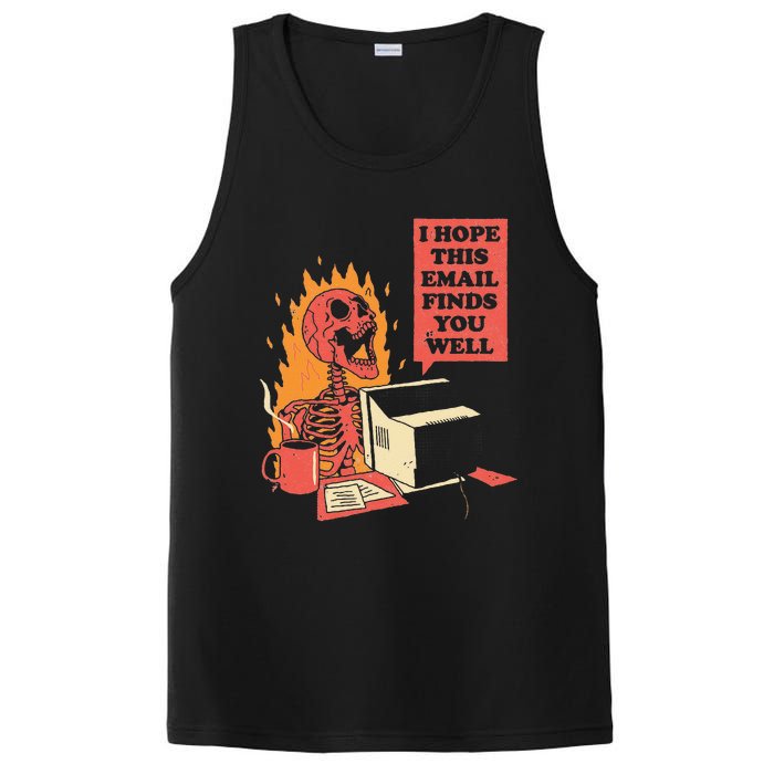 I Hope This Email Finds You Well Funny Skeleton PosiCharge Competitor Tank