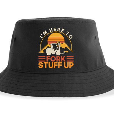 Im Here To Fork Stuff Up Forklift Driver Forklift Sustainable Bucket Hat