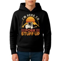 Im Here To Fork Stuff Up Forklift Driver Forklift Kids Hoodie
