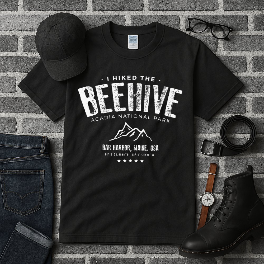 I Hiked The Beehive Trail Acadia National Park Tall T-Shirt